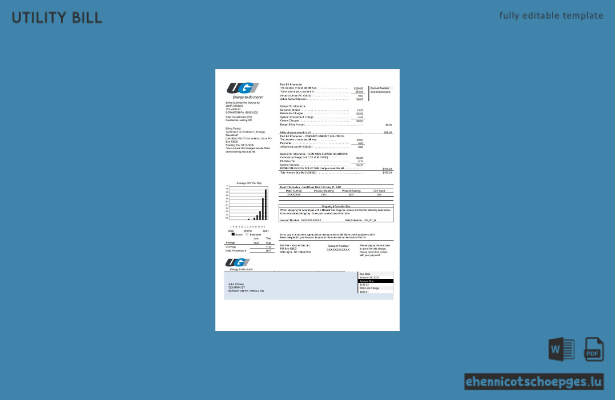 USA Pennsylvania UGI Utilities Beispielrechnungsvorschau
